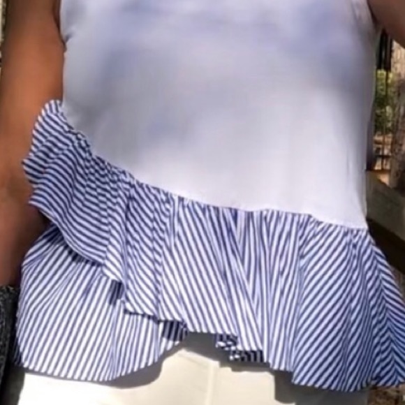 BANANA REPUBLIC White Ruffle Sleeveless Top - Picture 9 of 9